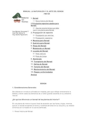 Bonsai Manual
