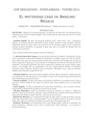 El Misterioso Caso De Anselmo Regaliz