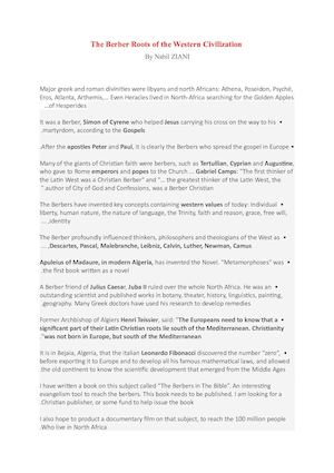 The Berbers And Their Contribution To Western Civilization