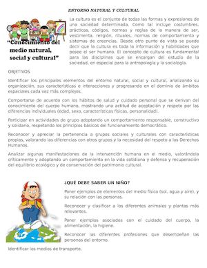 Entorno Natural Y Cultural