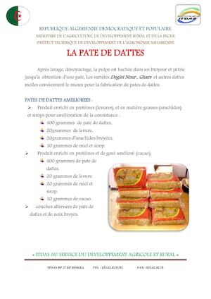 Sous Produits Des Dattes