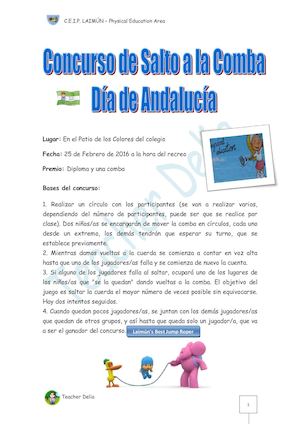 Cartel Concurso Salto Comba