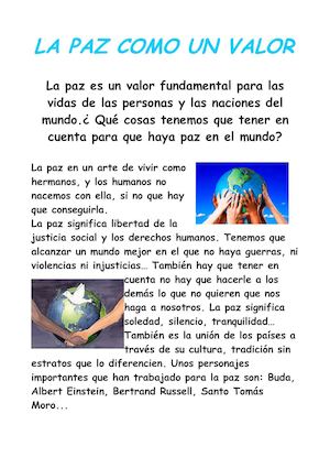 Reportaje Sobre La Paz