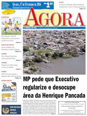 Jornal Agora - Edção 11373 - 17 de Fevereiro de 2016