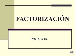 Modulo Factorizacion