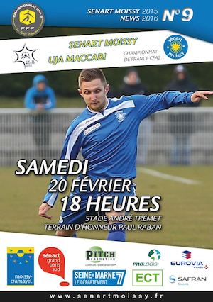 PROGRAMME DE MATCH : SENART MOISSY / UJA MACCABI - CFA 2 - 2015/2016