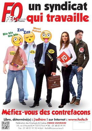 Affiche Fec Fo Un Syndicat Qui Travaille