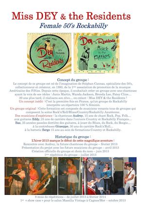 Historique du groupe Miss Dey & The Residents