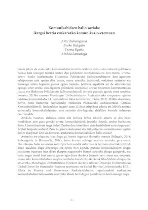 Komunikabideen balio soziala