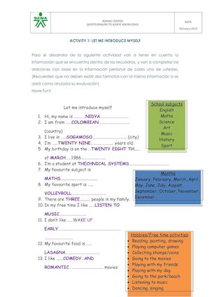 Let Me Introduce Myself