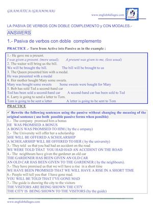 26 1 La Voz Pasiva 2 Pasiva N V