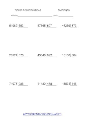 Divisiones en Primaria