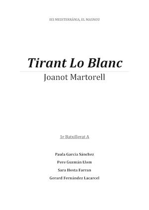 Treball "Tirant Lo Blanc"