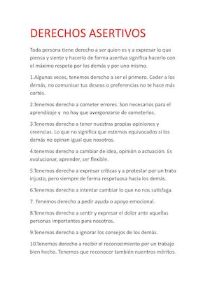 Derechos Asertivos