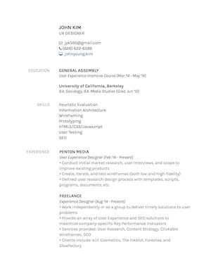 John Kim Resume