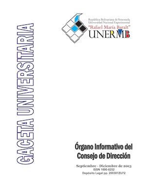GACETA UNIVERSITARIA  Septiembre - Diciembre de 2013