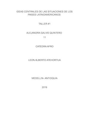 Ideas Centrales De Las Situaciones De Los Paises Latinoamericano Aleja