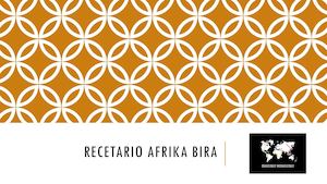 Recetario Afrika Bira