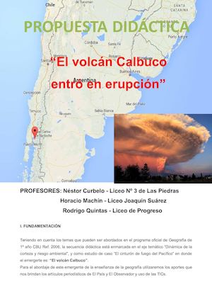 “El volcán Calbuco entró en erupción.”