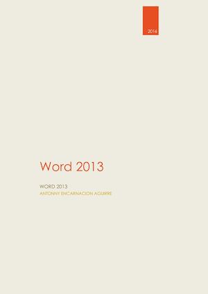 Microsoft Office 2013 Proyecto