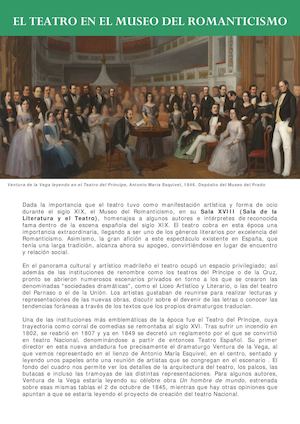 Hoja de sala: "El teatro en el Museo del Romanticismo"