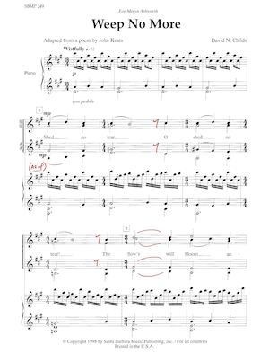 Weep No More SSAA (Childs).