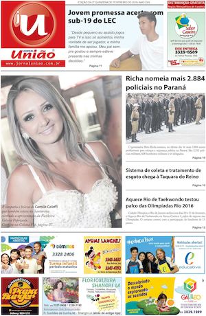 Jornal União - Edição da 2ª Quinzena de Fevereiro de 2016