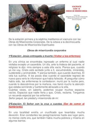 Viacrucis con Las Obras De Misericordia