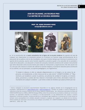 212. JOSE DE CALASANZ, LAS ESCUELAS PIAS Y LA FORMACION DE LA ESCUELA MODERNA