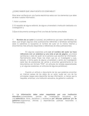 Como Saber Que Una Fuente Es Confiable