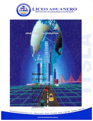 Investigacion Operativa