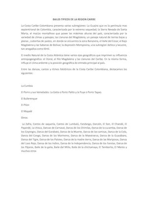 Material Para Las Danzas