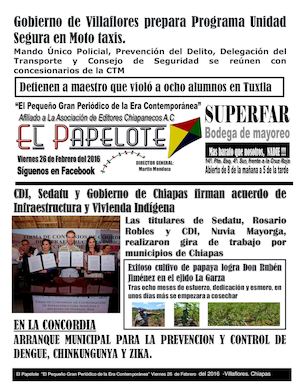 26 De Febrero Del Papelote Viernes Del 2016