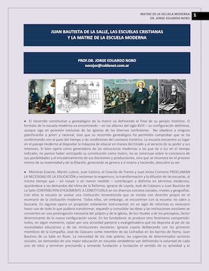 214. JUAN BAUTISTA DE LA SALLE, LAS ESCUELAS CRISTIANAS Y LA FORMACION DE LA ESCUELA MODERNA