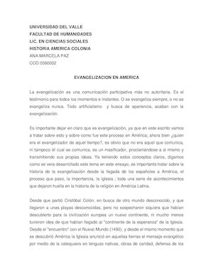 Evangelizacion En America