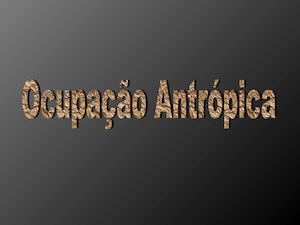 Ocupação Antrópica