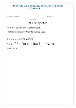 2º Año De Bachilleratosección
