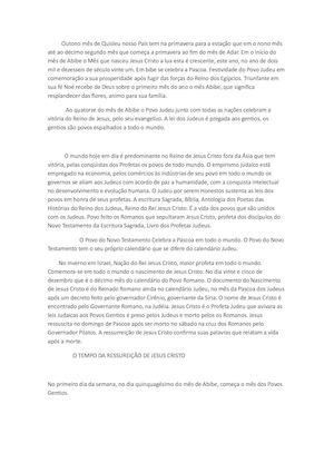 O CALENDARIO JUDAICO Outono Mês De Quisleu Nosso País Tem Na Primavera Para A Estação Que Em O Nono Mês Até Ao Décimo Segundo Mês Que Começa A Primavera Ao Fim Do Mês De Adar