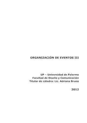 Organizar Eventos