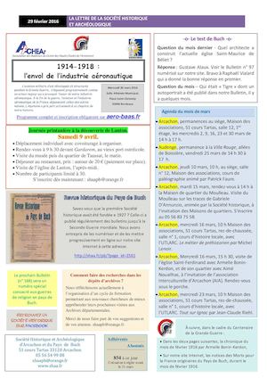 Lettre du 29 Février 2016