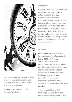 La Noticia En Dos Columnas Déjà Vu