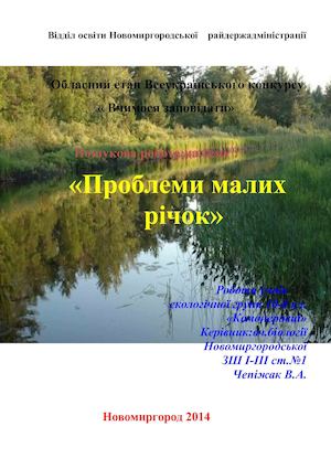 Пошуковий проект проблеми малих рік