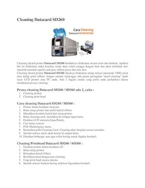 Cleaning Datacard SD260