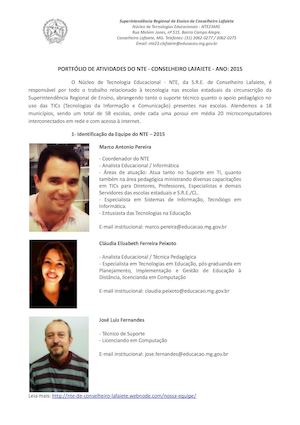 Portfolio Nte Conselheiro Lafaiete Ano 2015 Corrigido