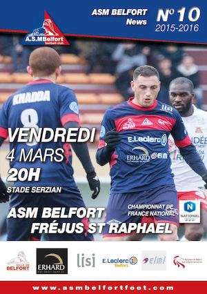 Programme De Match Asm Belfort N°10 Frejus St Raphael Www Programmedematch Fr