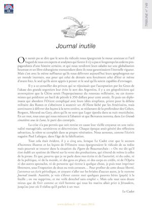 Le Cadet - Journal inutile (T 749)