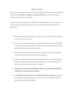 Vistas En Mysql