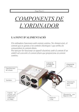 COMPONENTS DE L'ORDINADOR