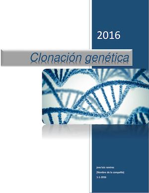 Clonación genética.