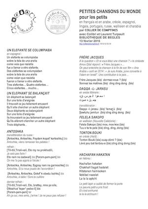 Colibri Comptines Du Monde